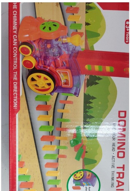 Domino Train Toys Baby Toys Car Puzzle Automatic Release Licensing Electric Building Blocks Train Toy - Here2Save