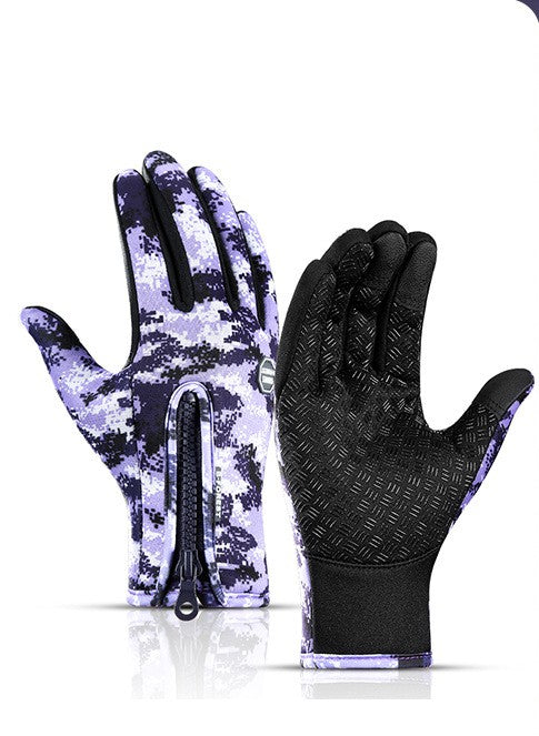 Winter Gloves Touch Screen Riding Motorcycle Sliding Waterproof Sports Gloves With Fleece - Here2Save