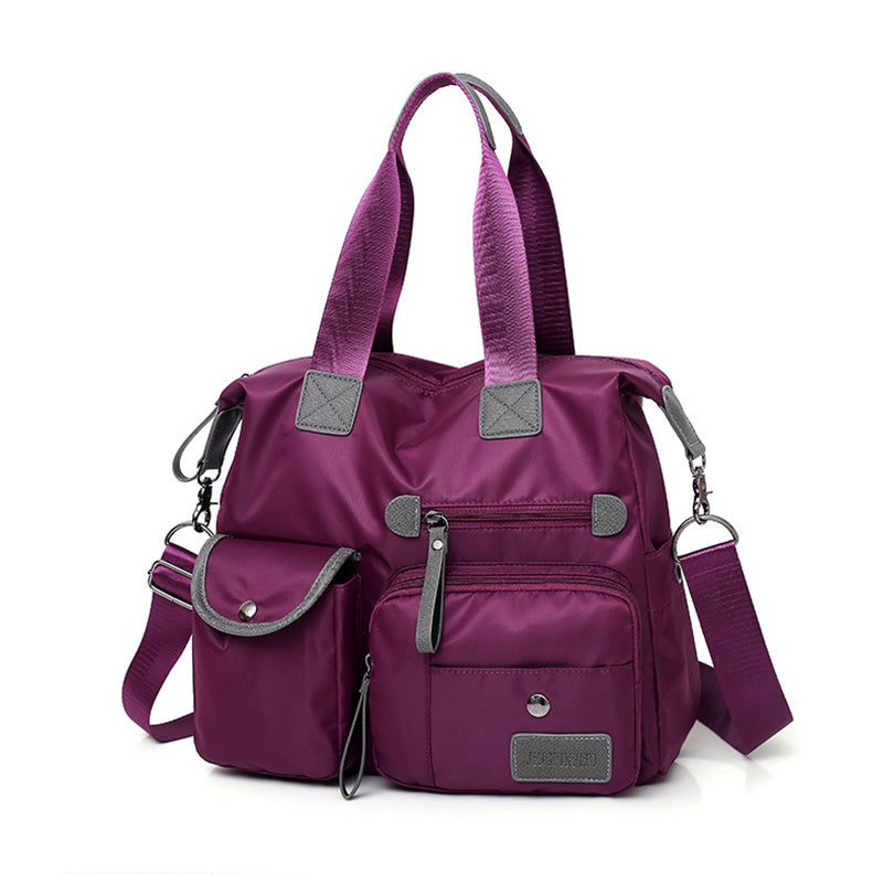 Bolso de hombro multibolsillo de gran capacidad para mujer, bolsos impermeables de nailon, bandoleras cruzadas informales para ir al trabajo