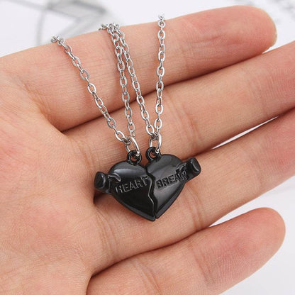 Holding Heart Magnet Pendant Couple Necklace For Love - Here2Save