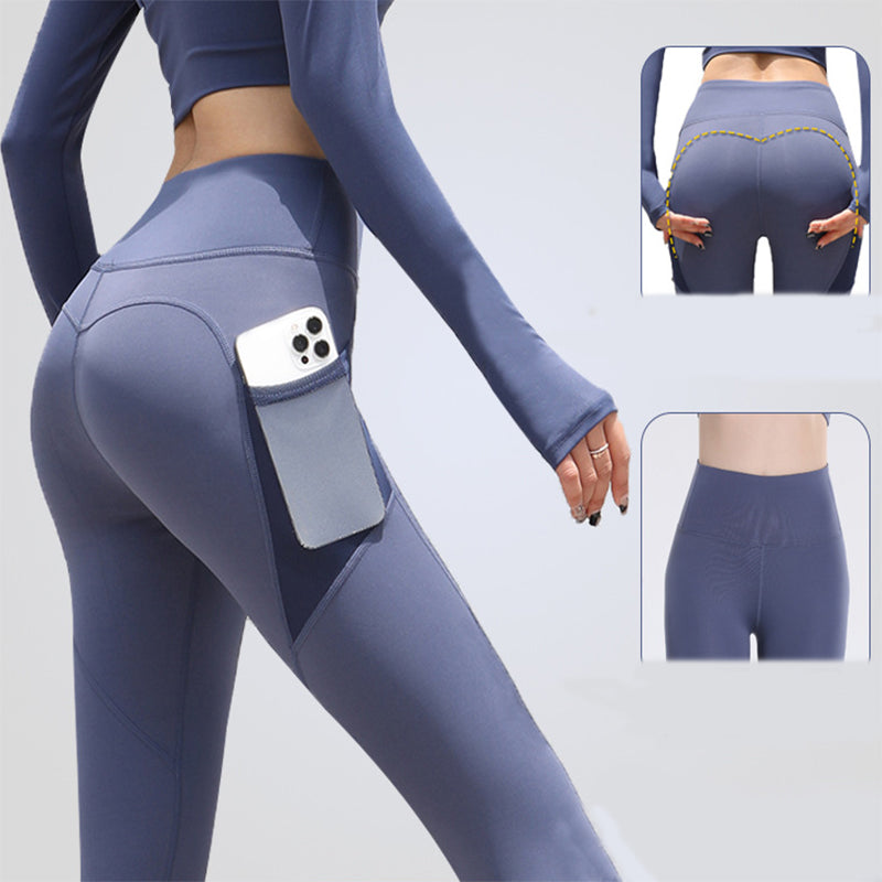 Mallas deportivas sin costuras para gimnasio con bolsillos, pantalones Push Up de cintura alta para mujer, pantalones deportivos para correr y Yoga, mallas deportivas para gimnasio sin costuras