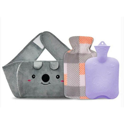 Plush Waist Cover Winter Belly Warmer With Hot Water Bottle - Here2Save
