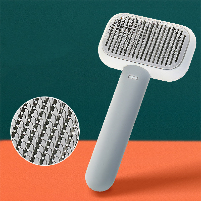 New Pet Cat Dog Hair Brush Hair Massage Comb Open-Knot Brush Grooming Cleaning Tool Stainless Steel Comb - Here2Save