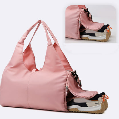 Bolsa de Yoga para mujer, bolsa de viaje para almacenamiento de gran capacidad, separación de ropa seca y húmeda, deportiva, para Fitness, puede llevar esterillas de Yoga