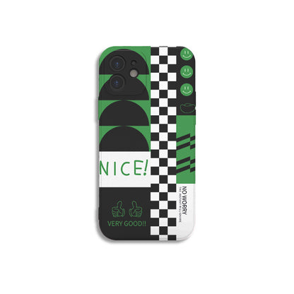 Checkerboard Mobile Phone Case Retro Men And Women