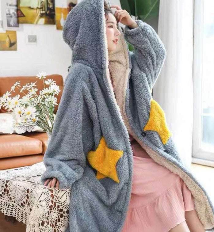 Coral Velvet Star Nightgown - Here2Save