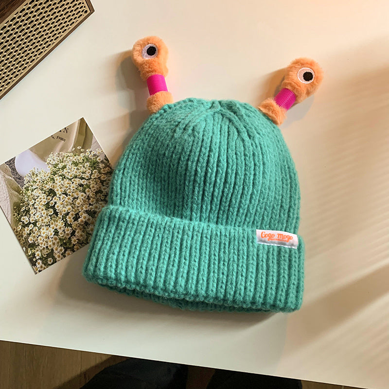 Funny Frog Knitted Beanie For Women