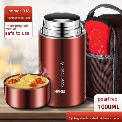 Stainless Steel Extra Long Insulation Lunch Box Bucket Simple - Here2Save