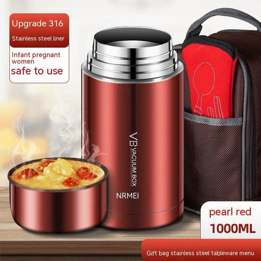Stainless Steel Extra Long Insulation Lunch Box Bucket Simple - Here2Save