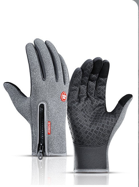 Winter Gloves Touch Screen Riding Motorcycle Sliding Waterproof Sports Gloves With Fleece - Here2Save