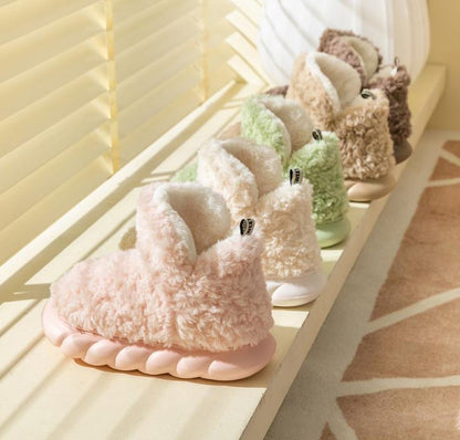 Winter Package Heeled Waterproof Home Indoor And Outdoor Wear Cute High Helper Cotton Slippers - Here2Save