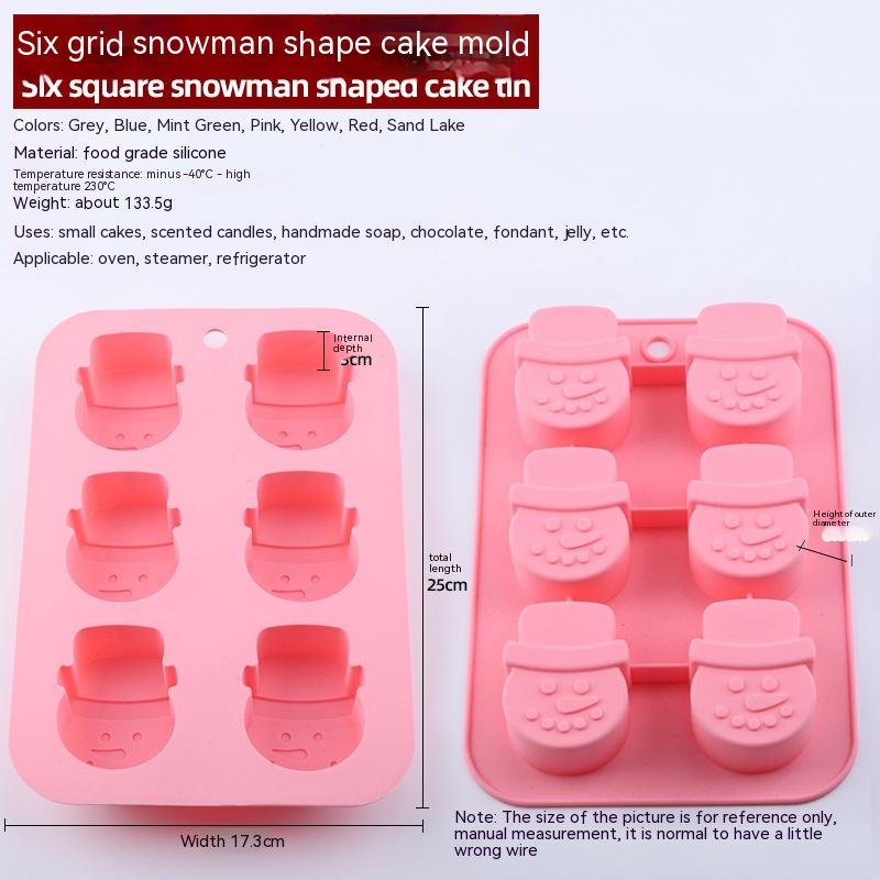 Christmas Silicone 6 Square Shaped Yi DIY Baking