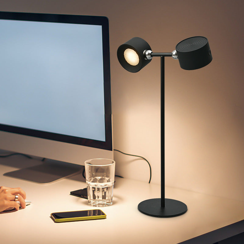 Lámpara de mesa LED táctil magnética, recargable por USB, rotación 360, Control remoto inalámbrico, luces de escritorio, lámpara de noche de pared del dormitorio para el hogar