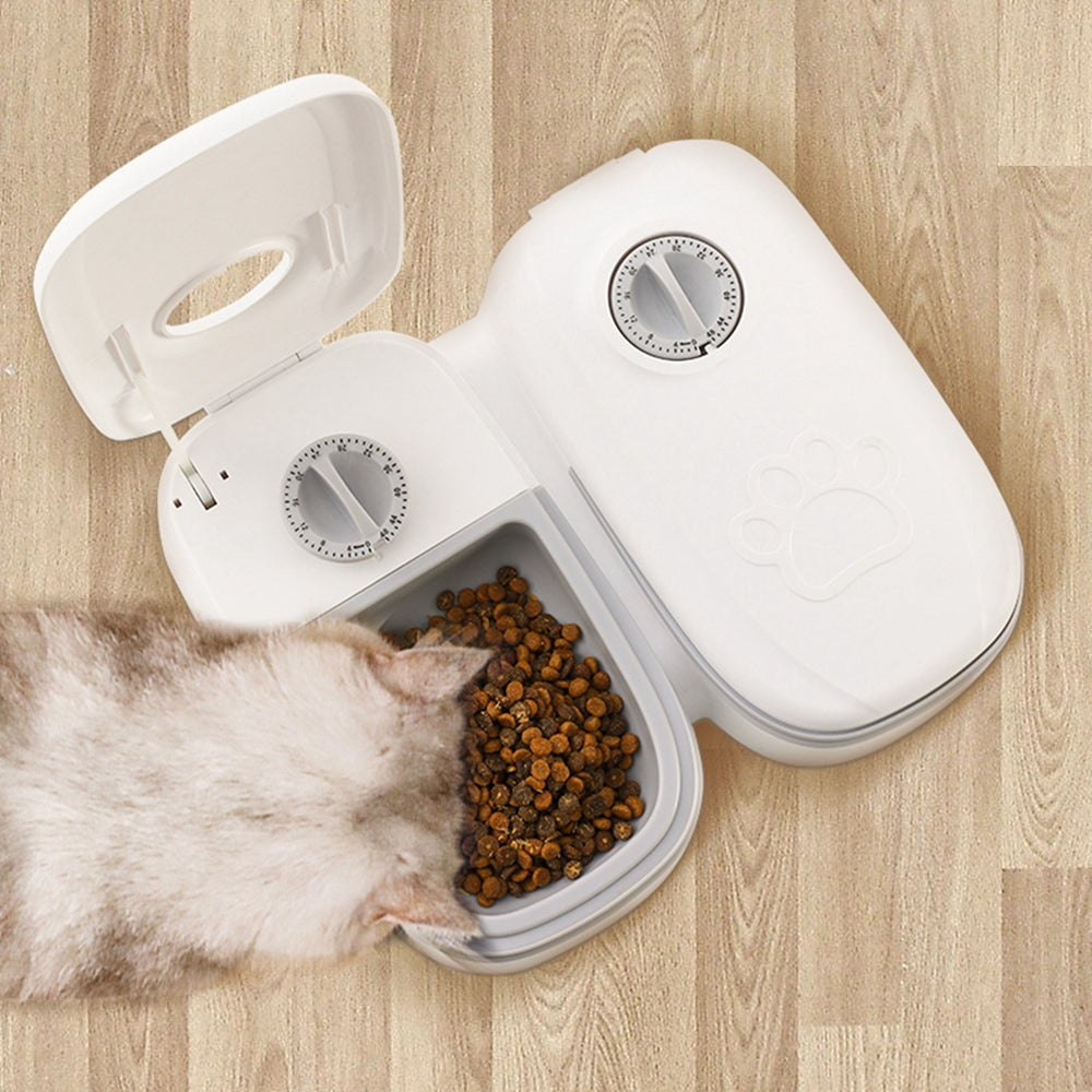 Automatic Pet Feeder Smart Food Dispenser For Cats Dogs Timer Stainless Steel Bowl Auto Dog Cat Pet Feeding Pets Supplies - Here2Save