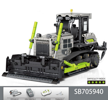 Engineering Series Agitating Transport Lifting Bulldozer Assembling Building Blocks