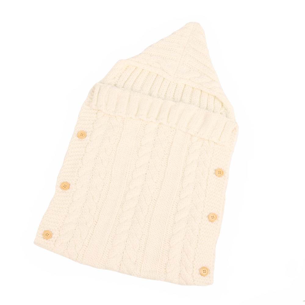 New Autumn Winter Newborn Baby Boy Girl Knit Sleeping Bag Clothes Infant Baby Pure Color Hold Blanket - Here2Save