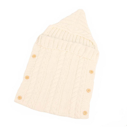 New Autumn Winter Newborn Baby Boy Girl Knit Sleeping Bag Clothes Infant Baby Pure Color Hold Blanket - Here2Save