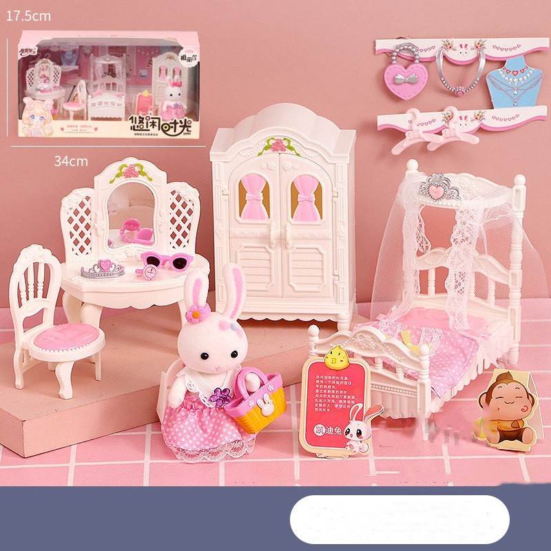 Bunny Bedroom Kitchen Girl Doll Cake Play House Children's Toys - Here2Save