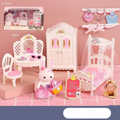 Bunny Bedroom Kitchen Girl Doll Cake Play House Children's Toys - Here2Save
