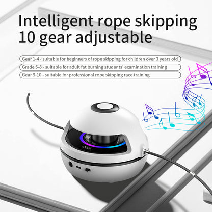 Smart Rope Skipping Machine Smart Jump Rope Machine 10-level Speed Adjustment Led Seven-color Light Wireless Music Function - Here2Save