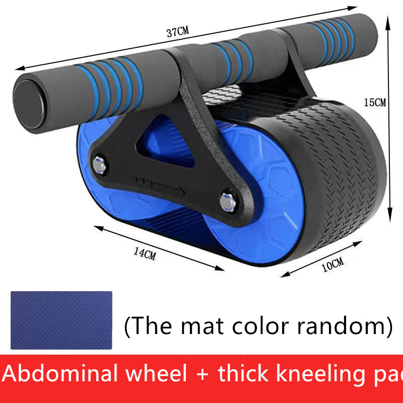 Double Wheel Abdominal Exerciser Women Men Automatic Rebound Ab Wheel Roller Waist Trainer Gym Sports Home Exercise Devices - Here2Save