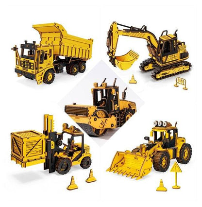 Robotime ROKR Engineering Vehicle Model Series Creative Toys Gifts For Kids Adults Moveable Assembly 3D Wooden Puzzle - Here2Save