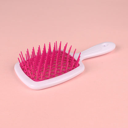 Square Hollow Comb Color Stitching Massage