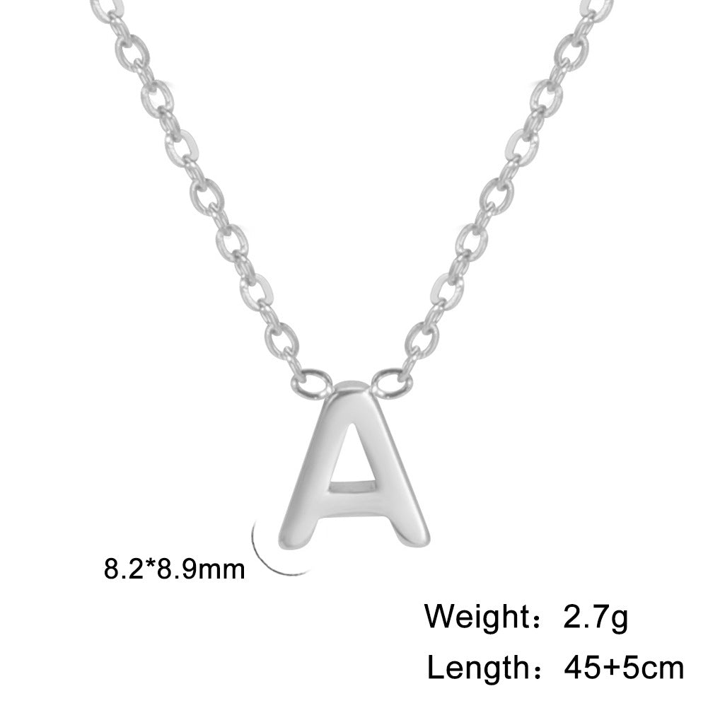 26 English Letter Steel Color Concentrate Polished Welding Cross Chain