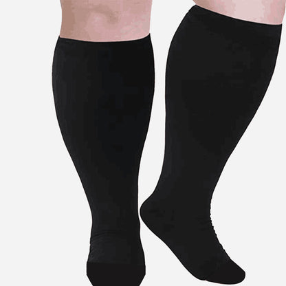 Plus Size Compression Socks Men's And Women's Pressure Socks High Elasticity Fat Socks Sports Fitness Printing Running Socks - Here2Save