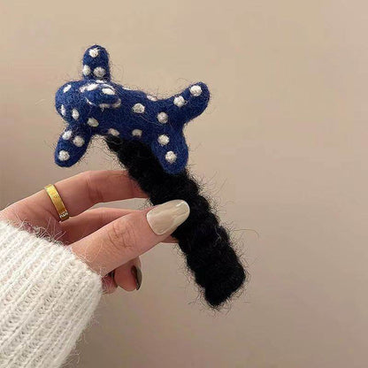 Plush Cute Braided Hair Phone Line Hair Ring Women - Here2Save