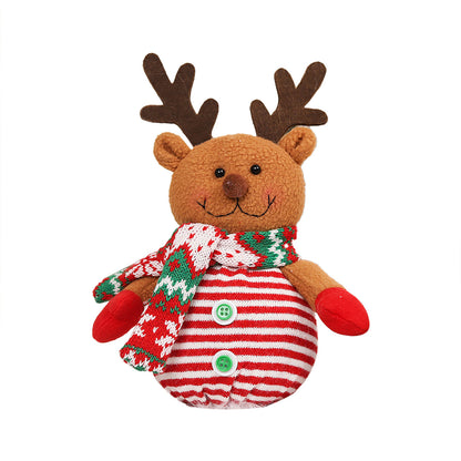 Christmas Knitted Plush Doll Puffed Bag