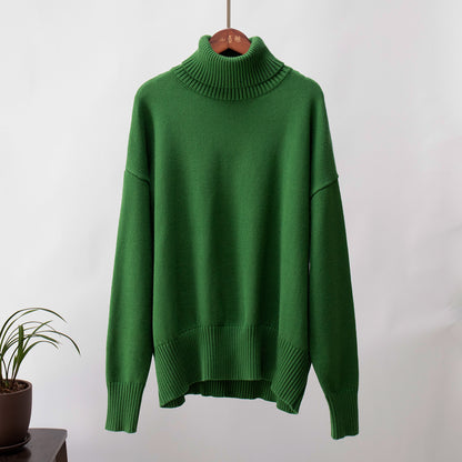 Women's Fashionable All-match Solid Color Turtleneck Sweater