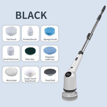 Multi-function Handheld Wireless LCD Digital Display Electric Cleaning Brush