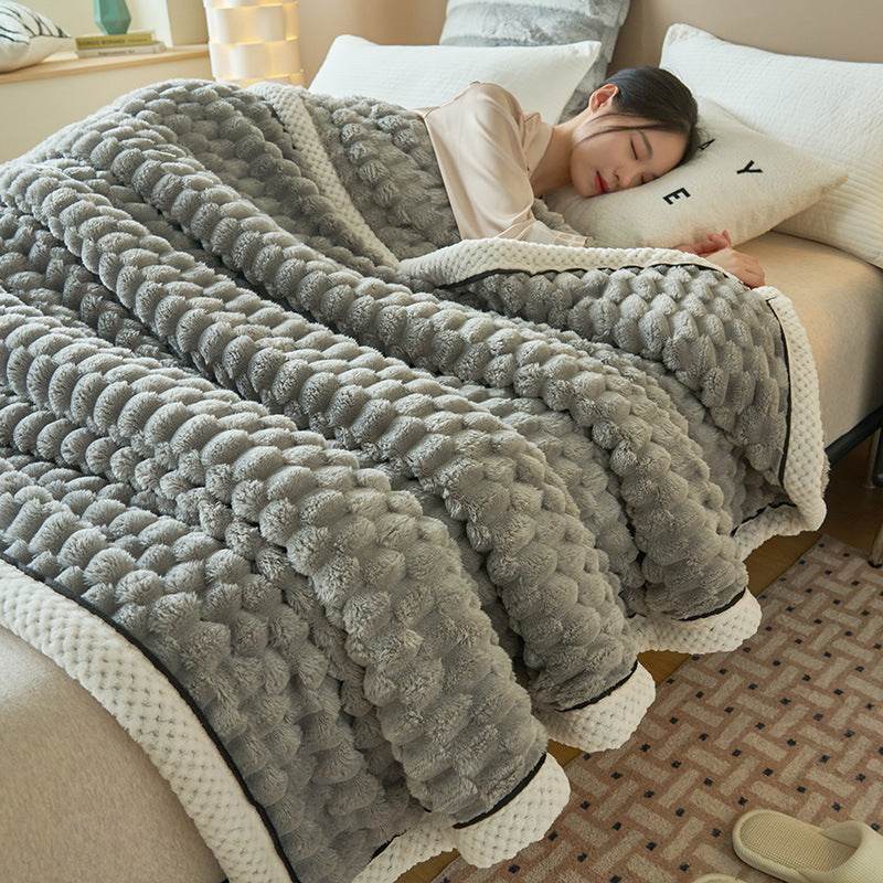 Coral Flannel Winter Thicken Thermal Cover Blanket - Here2Save