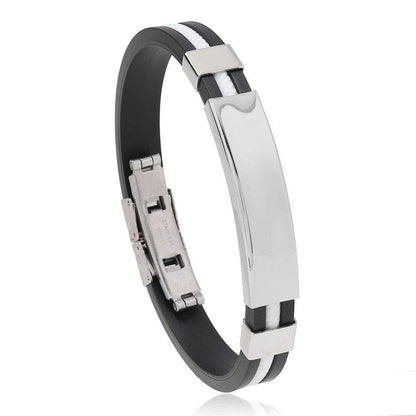 Titanium Steel Silicone Bracelet Stainless Steel - Here2Save