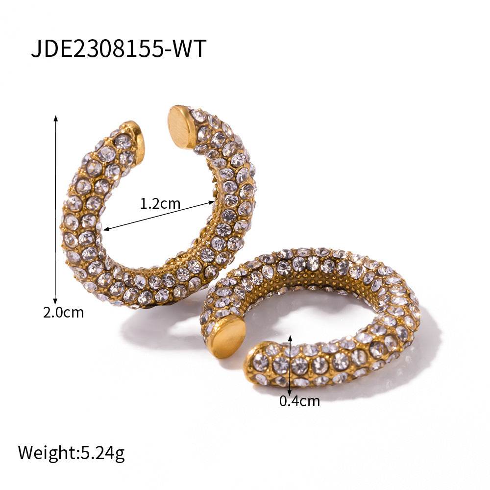 Stainless Steel Diamond Ear Clip Creative - Here2Save