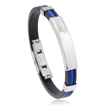Titanium Steel Silicone Bracelet Stainless Steel - Here2Save