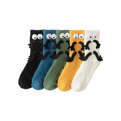 Women's Fashion Simple Coral Fleece Tube Socks