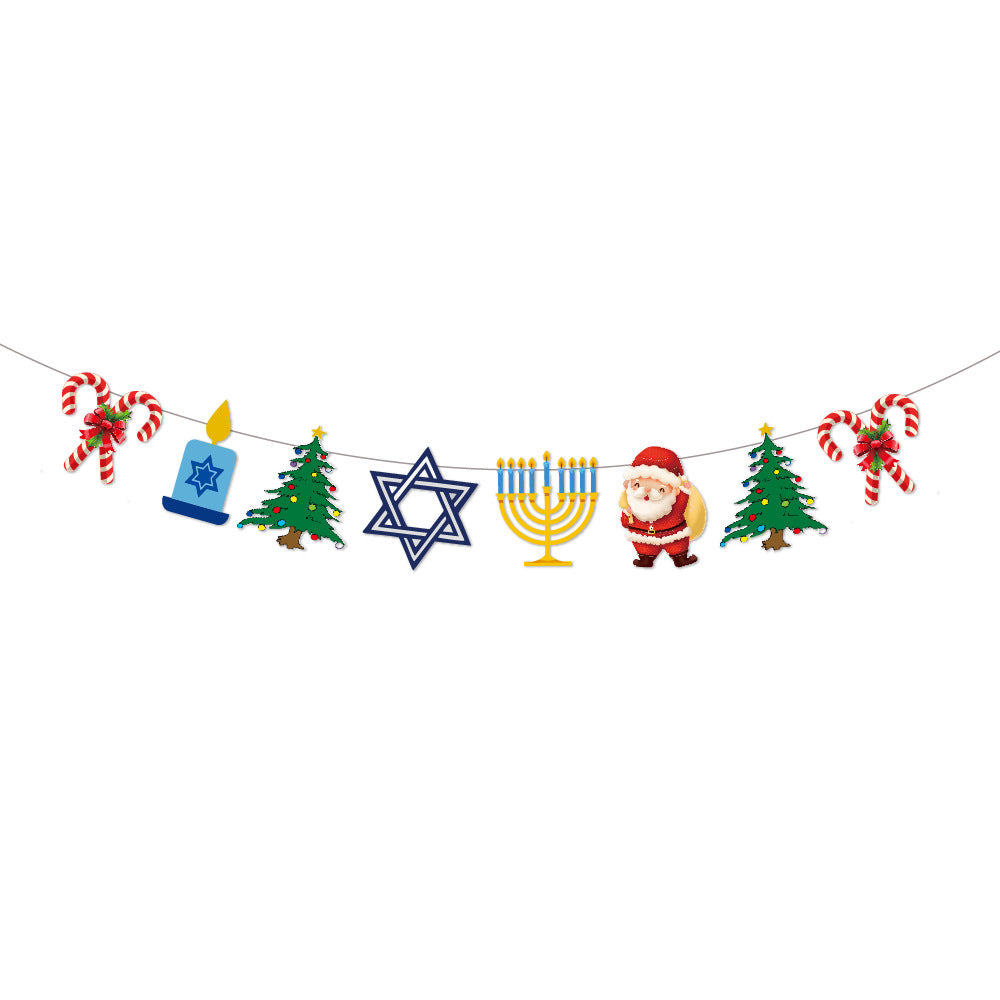 Christmas Party Decoration Hanging Flag New Year Decoration Banner