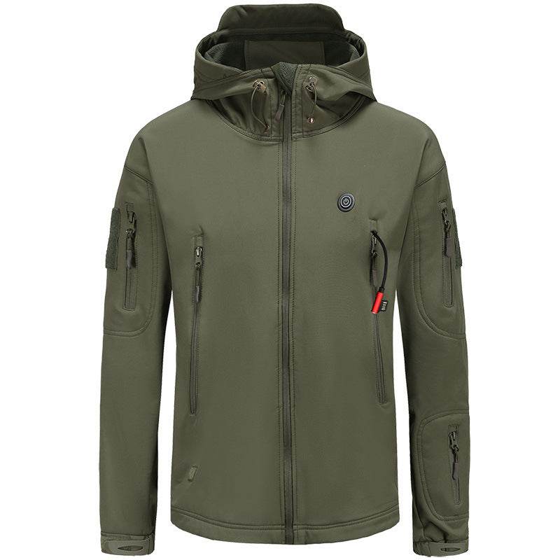 Smart Heated Jacket And Warm-keeping Coat Hooded Fleece-lined - Here2Save