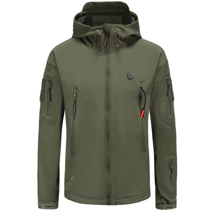 Smart Heated Jacket And Warm-keeping Coat Hooded Fleece-lined - Here2Save