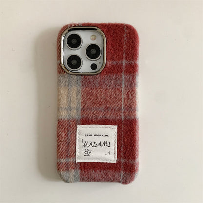 Funda para teléfono con cuadros de franela de Niche