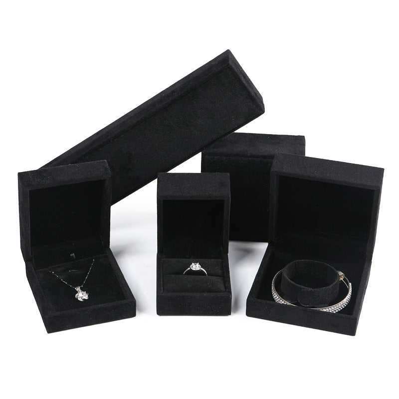 Brushed PU Leather Jewelry Box Ring Necklace Bracelet Earrings Box