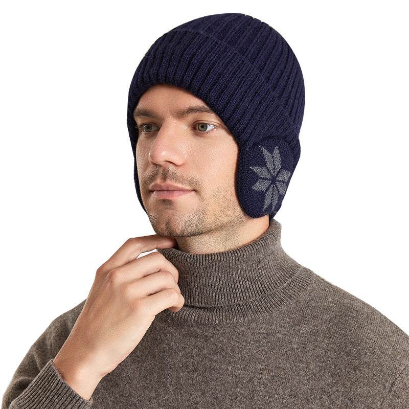 Thermal Knitting Woolen Cap Men's Fleece-lined Thickened Winter Trending Products - Here2Save
