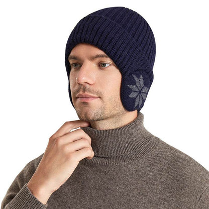 Thermal Knitting Woolen Cap Men's Fleece-lined Thickened Winter Trending Products - Here2Save
