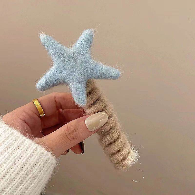 Plush Cute Braided Hair Phone Line Hair Ring Women - Here2Save