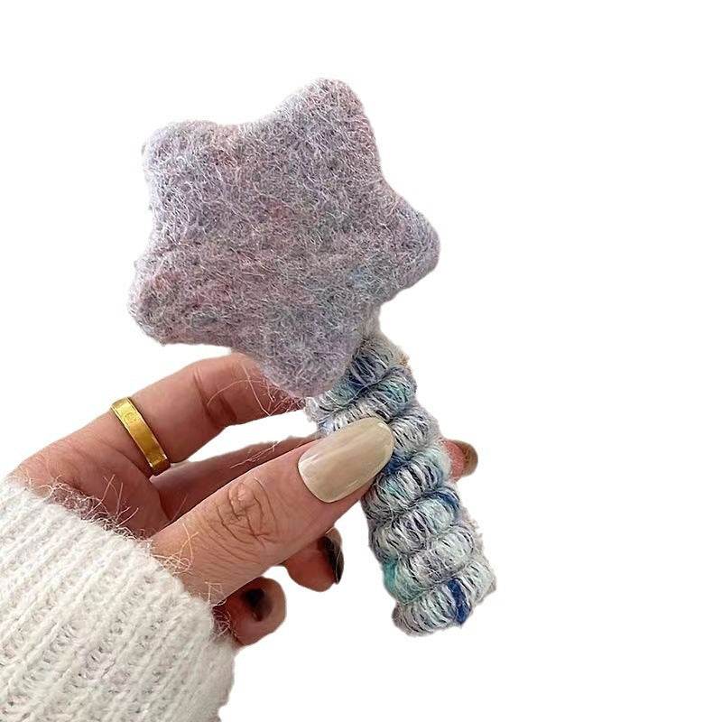 Plush Cute Braided Hair Phone Line Hair Ring Women - Here2Save