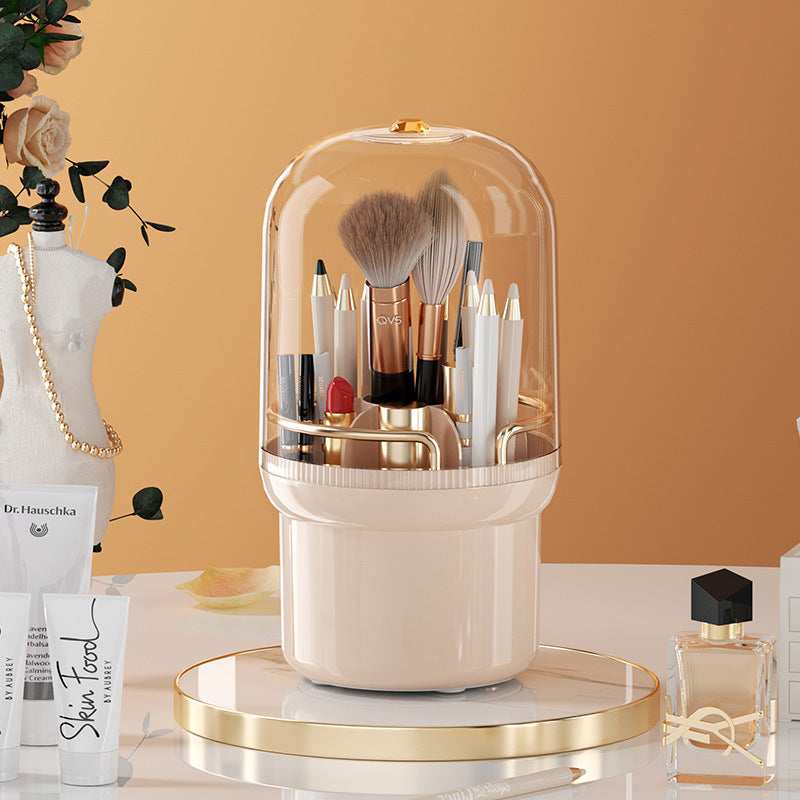 Desktop Rotating Cosmetic Brush Storage Container