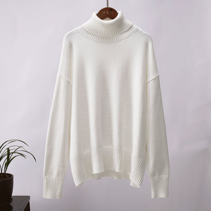 Women's Fashionable All-match Solid Color Turtleneck Sweater