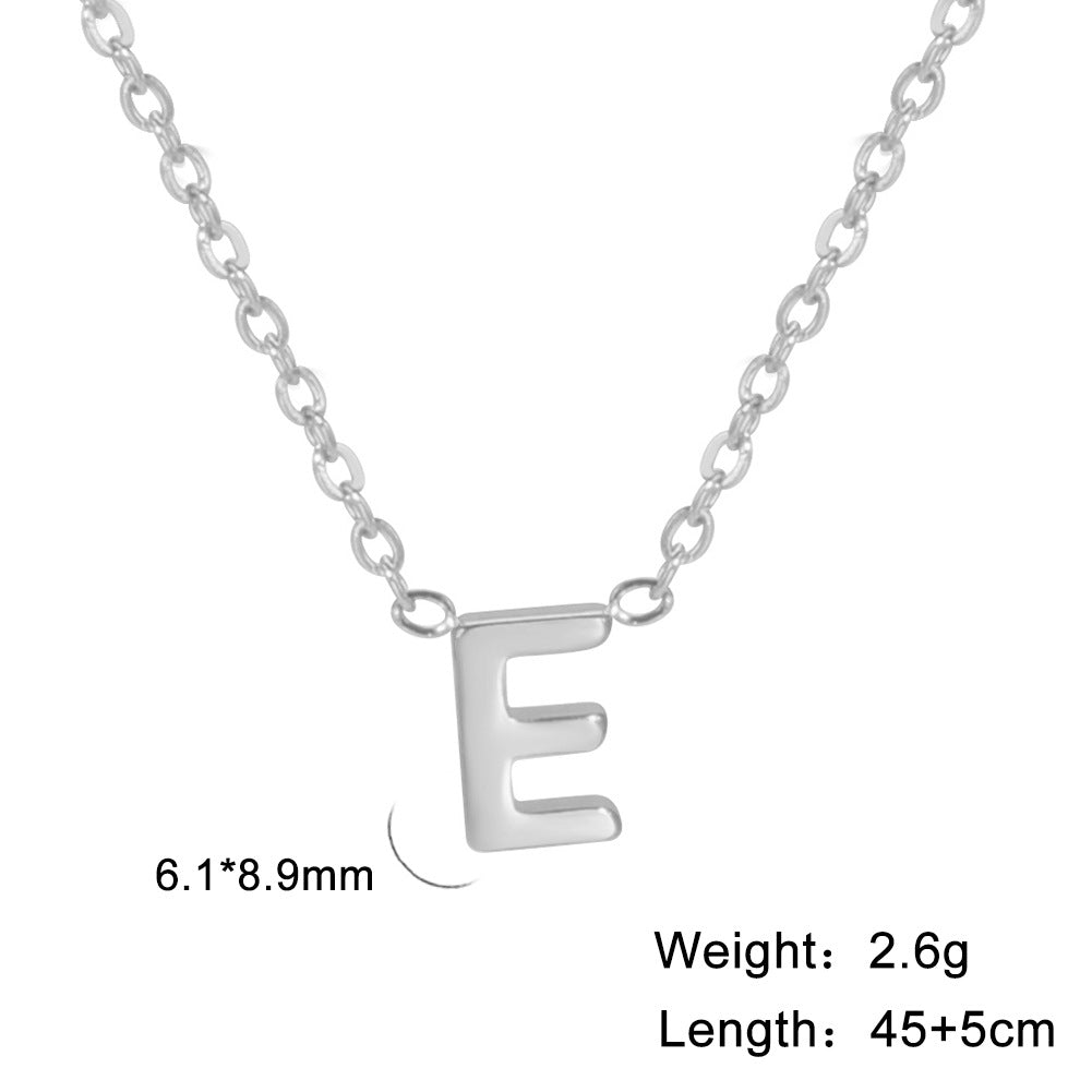 26 English Letter Steel Color Concentrate Polished Welding Cross Chain